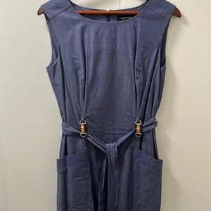 Denim dress with pockets. 38inch back to bottom